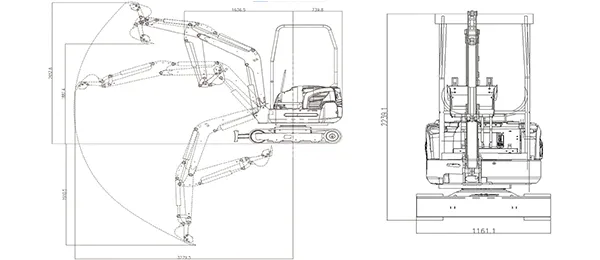Escavadora elétrica de esteiras KE18
