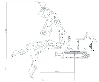 Mini escavadeira de esteiras KV08