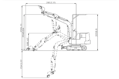 Mini escavadeira sobre esteiras KV12/12Plus